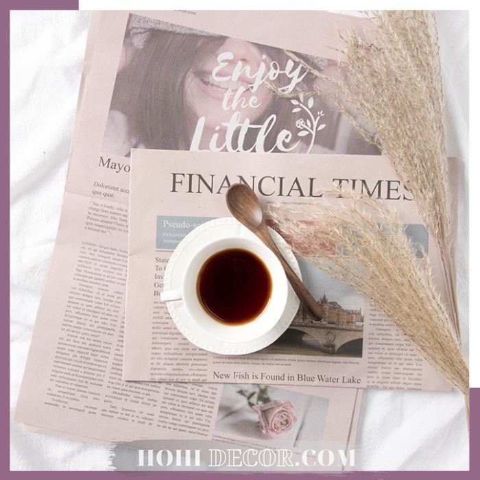 Báo Chụp Ảnh Nước Ngoài, Giấy Báo Vintage Trang Trí Tiếng Anh, Phụ Kiện Chụp Hình Sản Phẩm - HoHi Decor