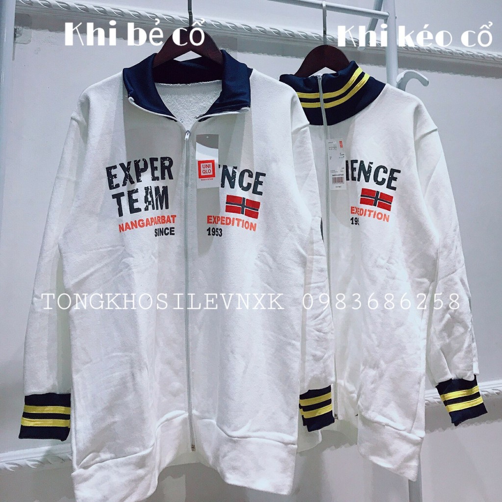 ÁO SWEATER TAY DÀI KHÓA KÉO SINCE 1953 - ÁO NỈ NGOẠI MẶC 2 KIỂU - (Sp sẵn)