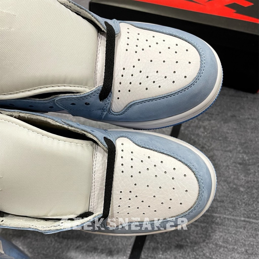 [GeekSneaker] Giày Nguyên Bản - SC Jordan 1 Retro High White University Blue Black | BigBuy360 - bigbuy360.vn