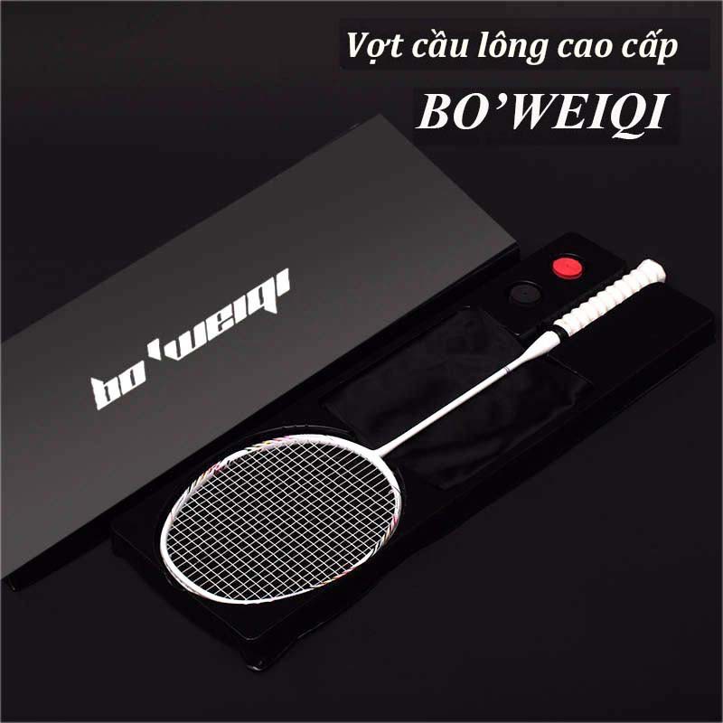 Vợt Cầu Lông Cao Cấp - Vợt Cầu Lông SIÊU BỀN Boweiqi khung carbon cao cấp Siêu Nhẹ KÈM PHỤ KIỆN