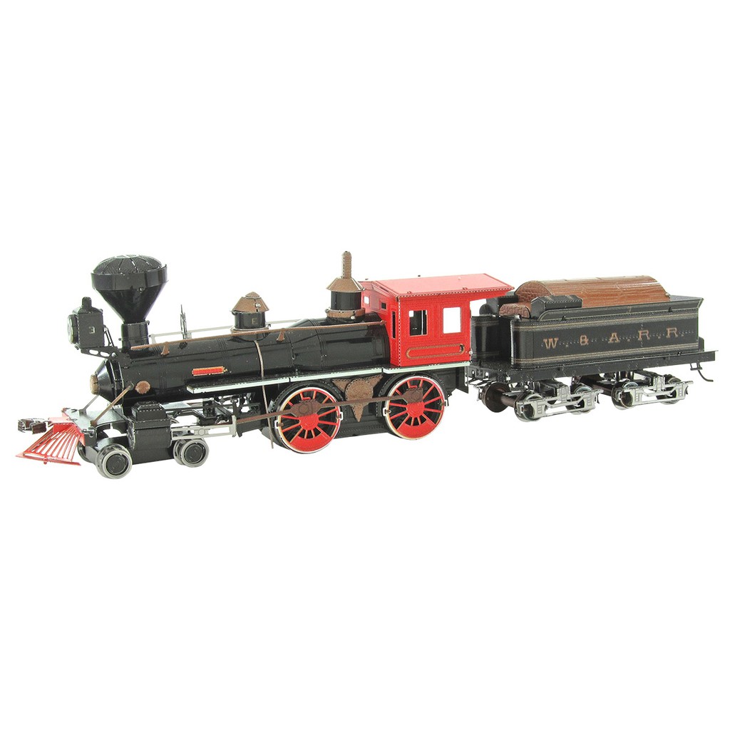 Mô Hình Kim Loại 3D Lắp Ráp Wild West Miền Viễn Tây Tàu Lửa 2-6-0, Revolver, Stage Coach