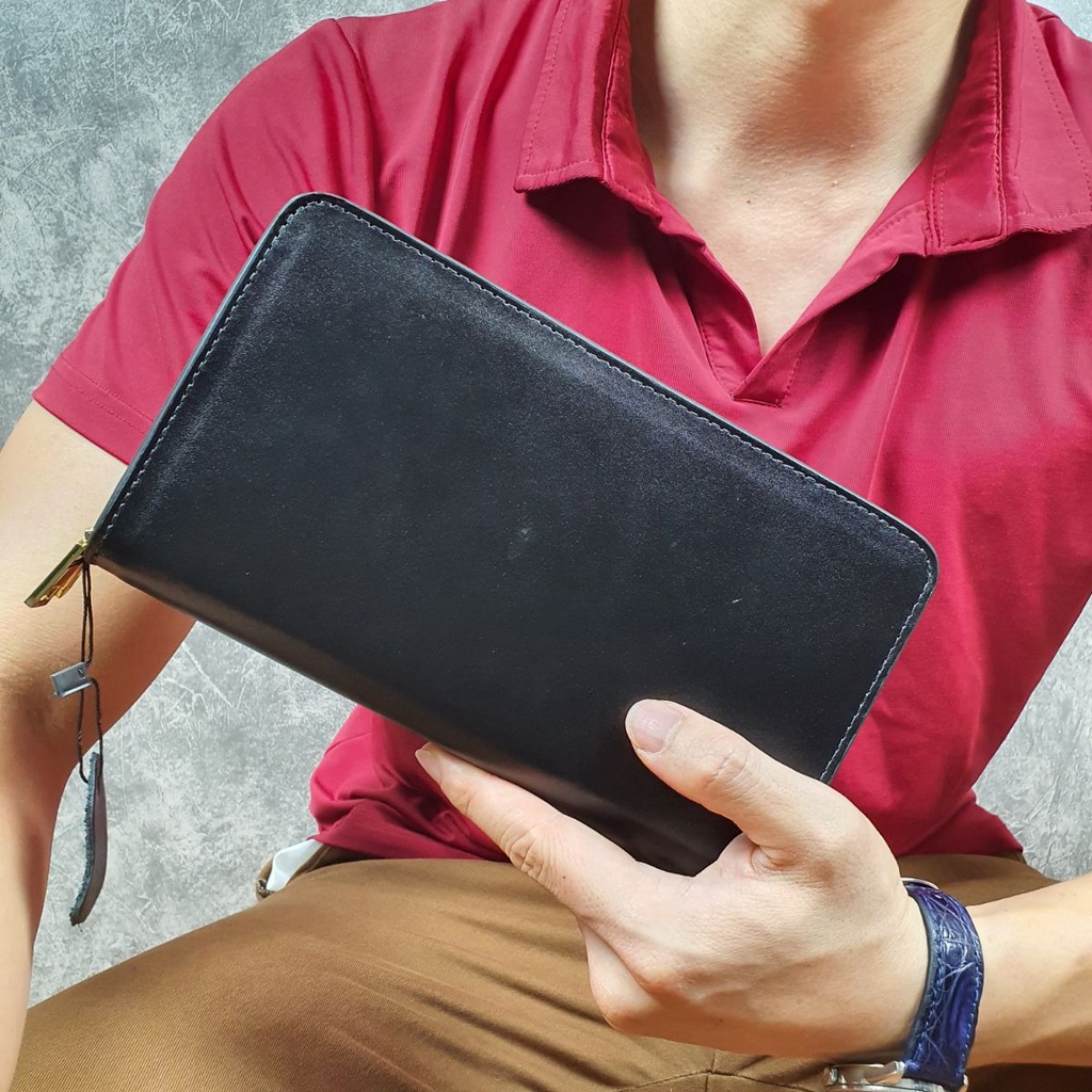 Clutch cầm tay nam da bò thật Nappa CL124LEA - 100% da bò thật, BH 3 năm
