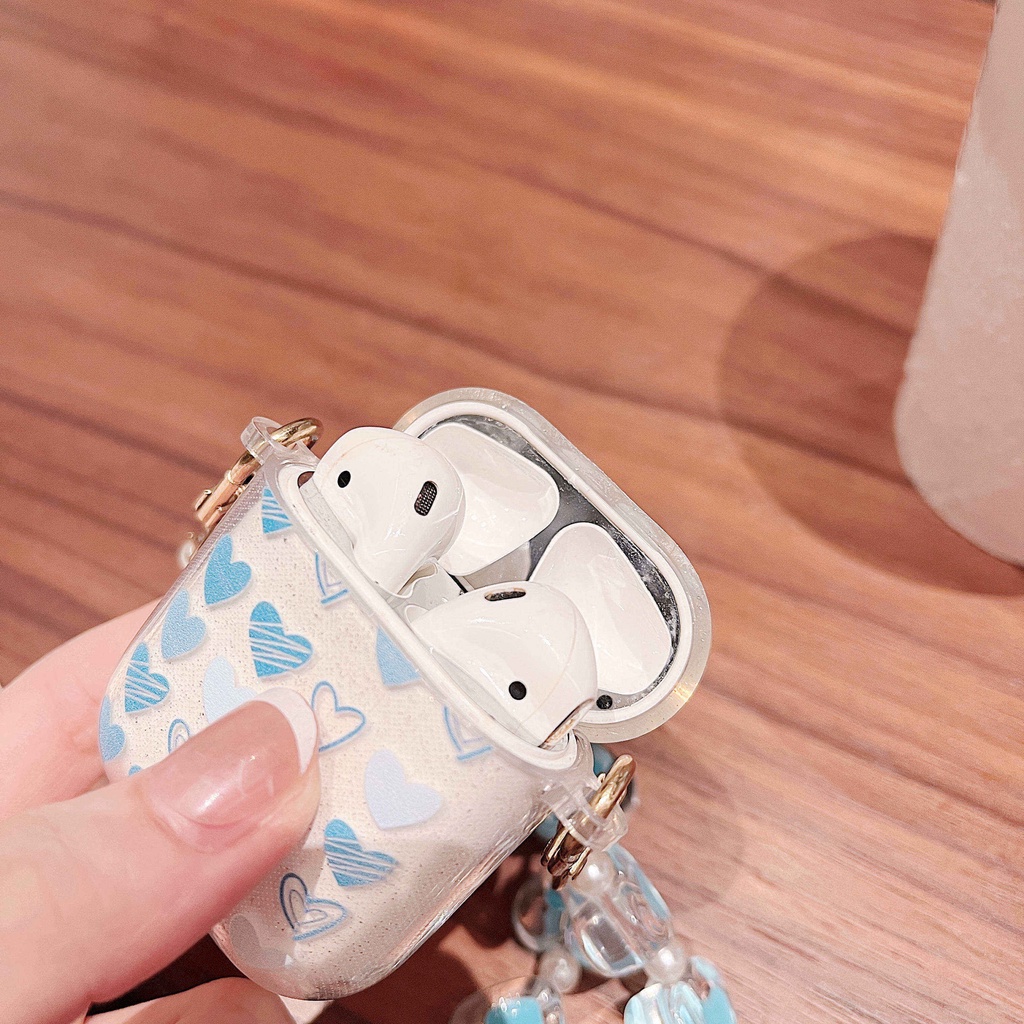 Vỏ Bảo Vệ Hộp Sạc Tai Nghe AirPods3 AirPods3 Họa Tiết Trái Tim Lấp Lánh Dễ Thương 2021 Thời Trang Ốp