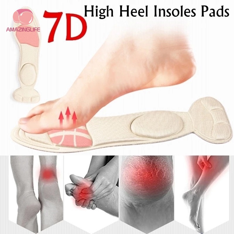 Miếng Lót Giày Cao Gót 7D 2 Trong 1 Bằng Xốp Thoáng Khí Giảm Đau