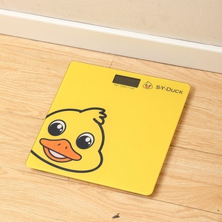 Cân điện tử thông minh, mà hình led mặt kính cường lực hình chú vịt vàng