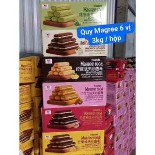 Hộp 3Kg Bánh Quy Xốp Kẹp Kem Magree 6 Vị