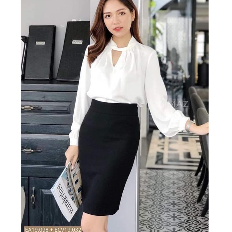 Chân Váy Bút Chì💖𝑭𝑹𝑬𝑬𝑺𝑯𝑰𝑷💖Chân Váy Công Sở  Chất Umi Co Giãn Xẻ Tà Sau | BigBuy360 - bigbuy360.vn