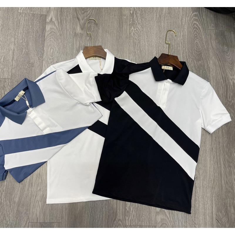 Áo polo thời trang nam có họ tiết phối mầu đơn giản trẻ trung, Áo cộc tay có cổ phong cách hàn quốc lịch sự btshop