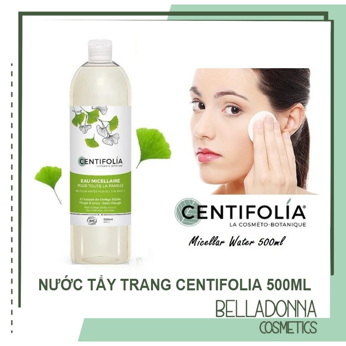 Nước Tẩy Trang Chiết Xuất Rau Má Centifolia Micellar Water 500ml