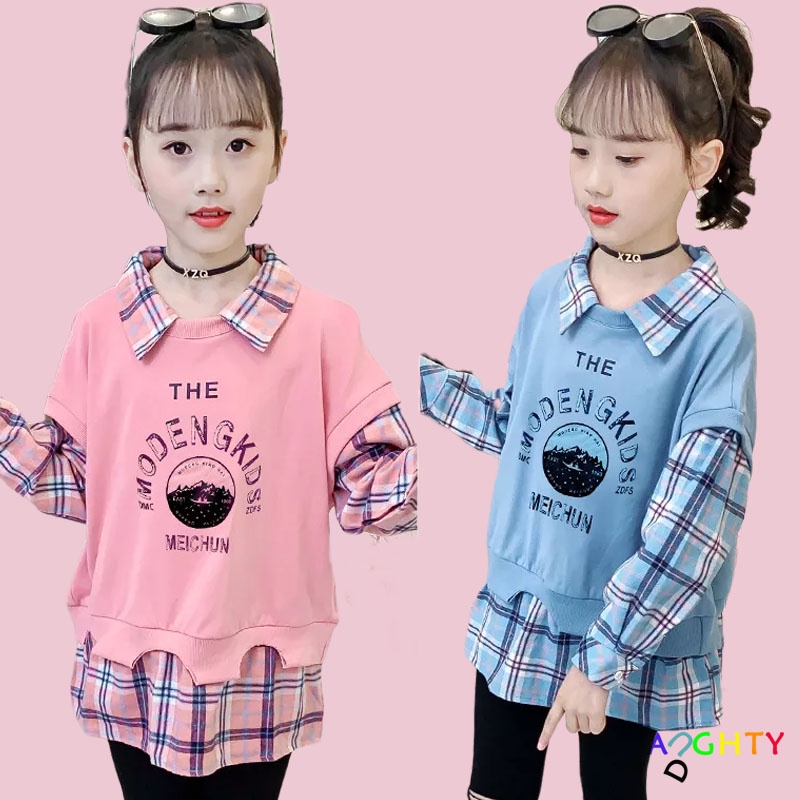 3-13 Tuổi Cô Gái Áo Len Kẻ Sọc 1 Mảnh