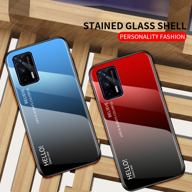 Ốp Điện Thoại Kính Cường Lực Màu Gradient Cho Realme Gt 5g Oppo Realme Gt Neo