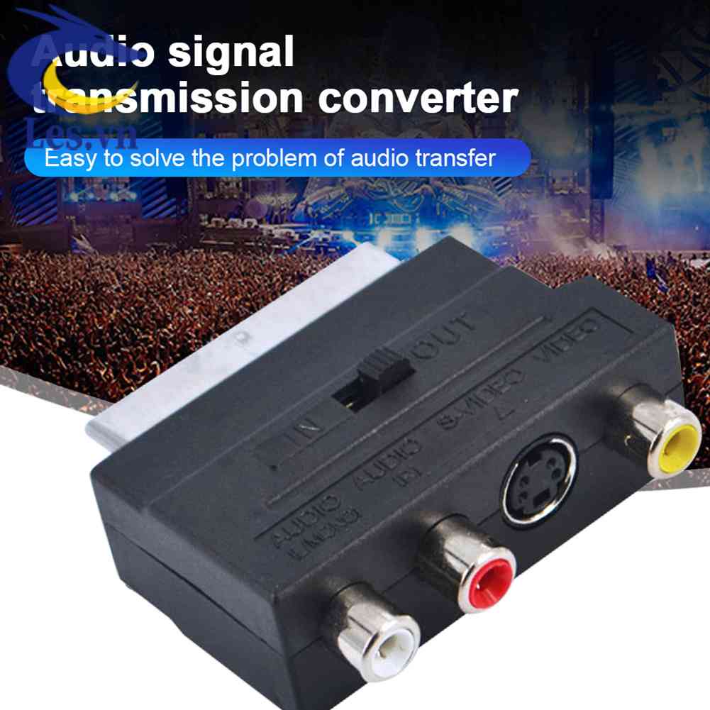 Bộ ChuyểN ĐổI Âm Thanh / Video AV S-Video Từ ĐầU CắM 21Pin SCART Sang Lỗ Cắ