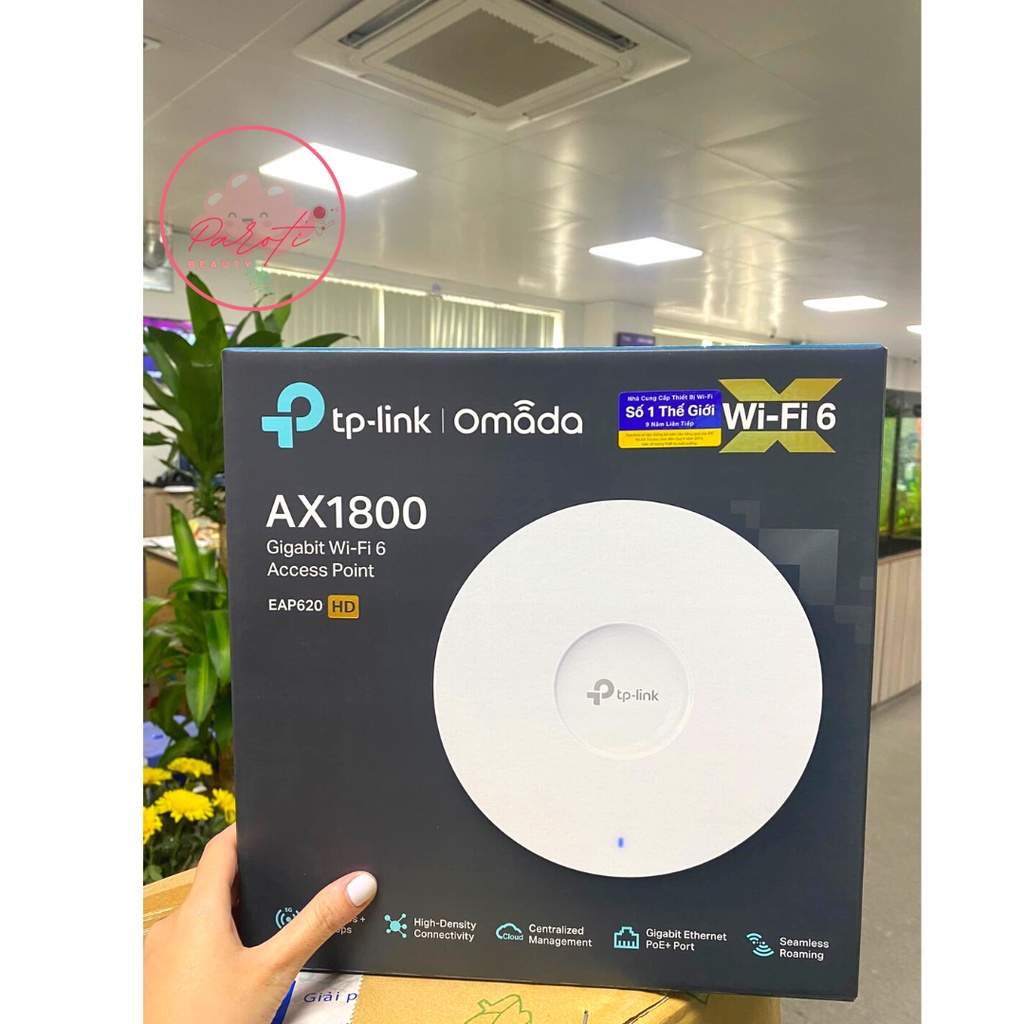 Thiết bị phát Wifi Gắn Trần Băng Tần Kép AX1800 EAP620 HD. Hàng chính hãng cao cấp