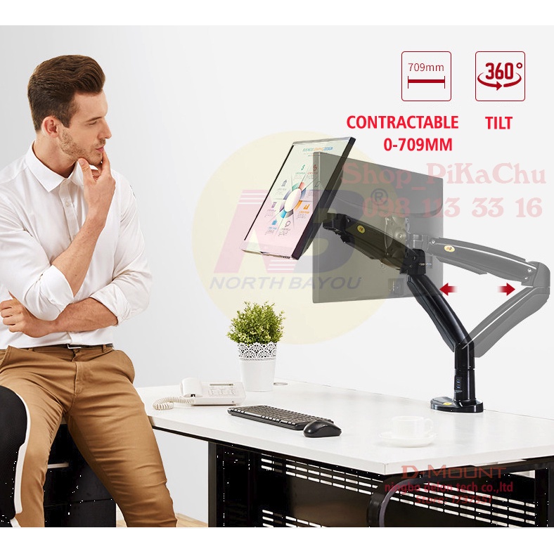 Giá treo màn hình máy tính NB - F100A ❤️FREESHIP❤️ (22 - 35 inch) | BigBuy360 - bigbuy360.vn