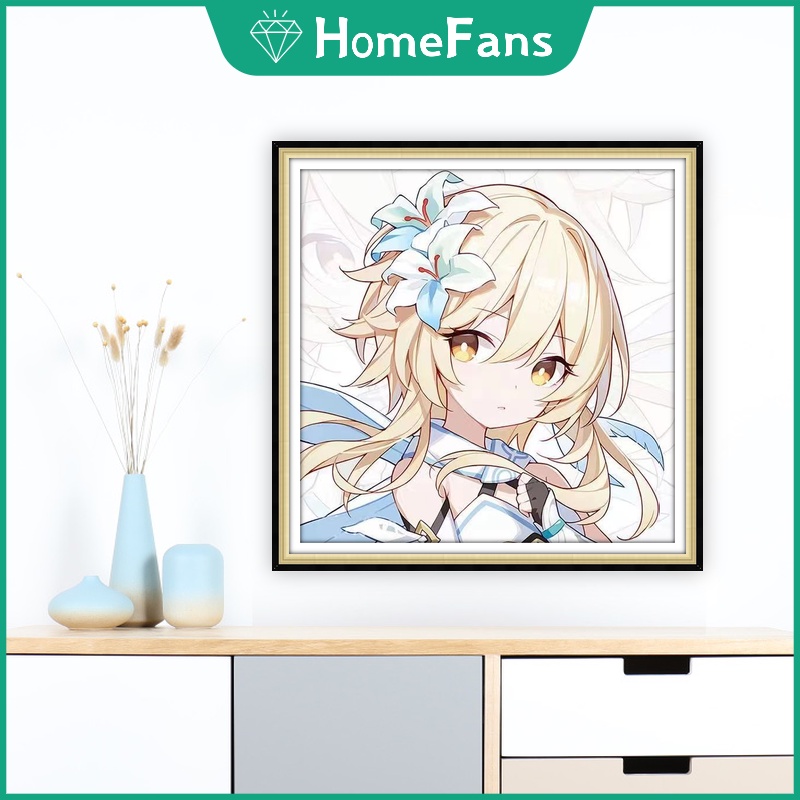 Bộ Tranh Đính Đá 5D Tự Làm 30x30cm / 40x40cm / 50x50cm Hình Nhân Vật Hoạt Hình Trang Trí Nhà Cửa