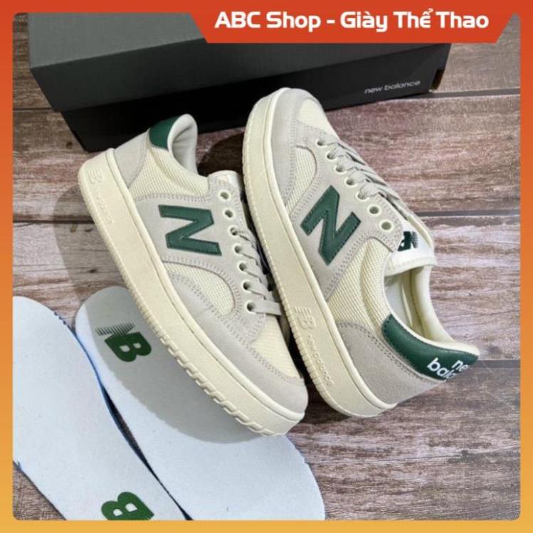Giày Sneaker Nb Crt 2.0 Chữ xanh lá, Giầy thể thao Newbalance 550 trắng N xanh Hot trend