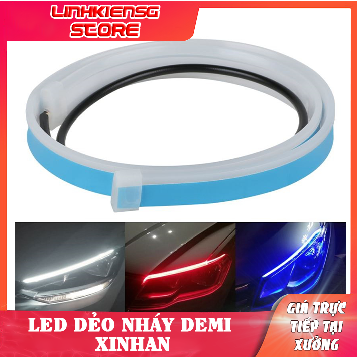 Đèn Led dẻo lắp demi xi nhan chạy đuổi kiểu Audi cho xe máy, ô tô - DC 12v