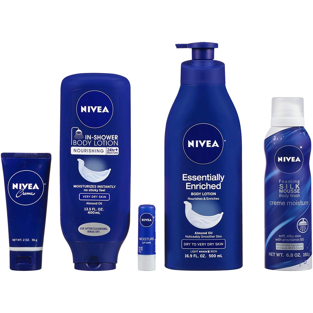 Bộ quà tặng Nivea cao cấp 5 sản phẩm Nivea Luxury 5 Piece gift set (Mỹ)