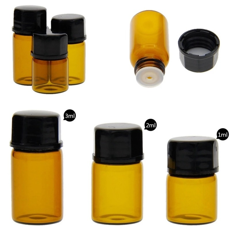 [Hàng mới về] Set 5 lọ thủy tinh mini chiết mỹ phẩm du lịch 1/ 2/ 3 ml