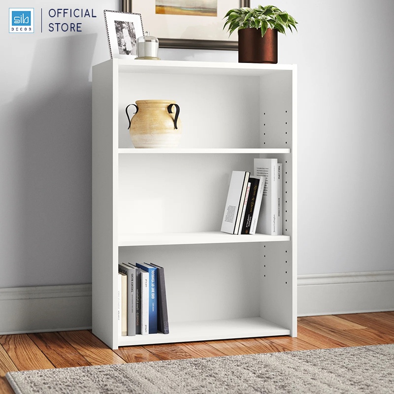 Tủ Sách Gỗ Trang Trí Có Hậu Kích Thước 90 x 62 x 30cm SIB Decor Cabinet