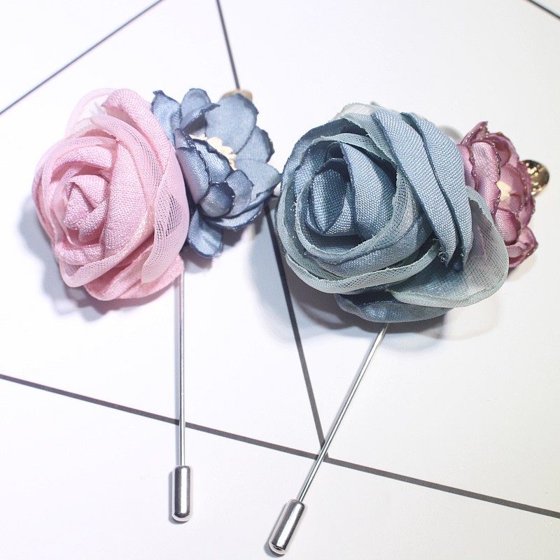 Ghim cài áo thời trang hoa lụa sang trọng GC102