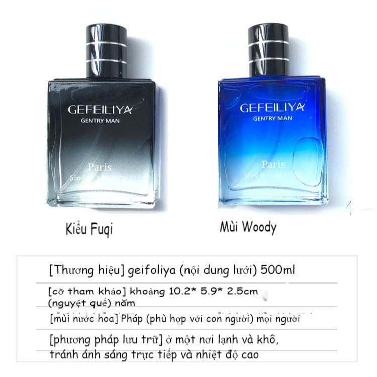 Gefelia Gentleman Men's Blue Perfume Nước hoa nam tính nhẹ lâu dài Nước hoa nam tính chỉ dành riêng