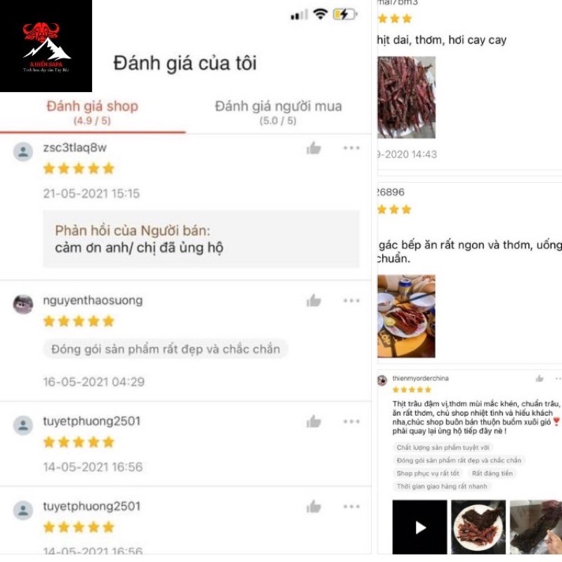 Trâu gác bếp chuẩn Sapa gói 1 kg, kèm chẳm chéo ướt. | BigBuy360 - bigbuy360.vn