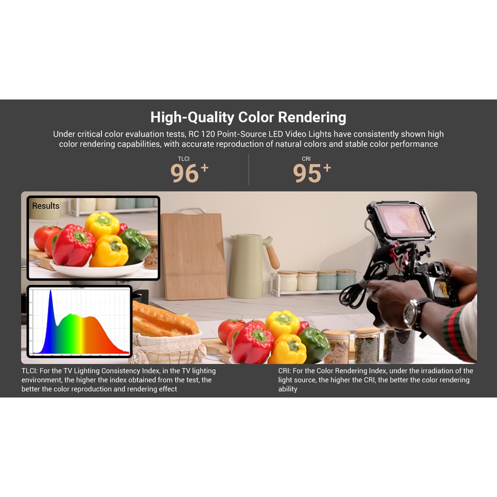 SmallRig RC120B Bi-color Point-Source Video Light 3615  - Đèn LED Studio Chuyên Nghiệp 120W