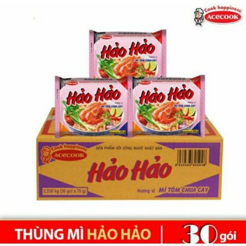 Mì Hảo Hảo vị Tôm Chua Cay 75g x 30 gói