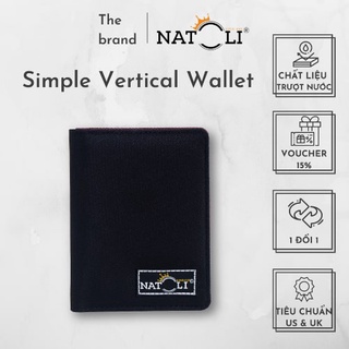 Ví nam mini [Bảo hành 24 tháng] Cao cấp, trẻ trung Thương hiệu NATOLI - Simple Vertical Wallet
