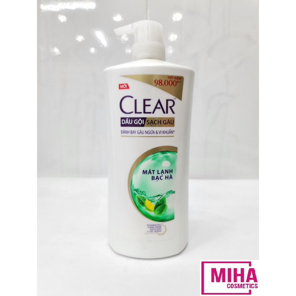 Dầu Gội Sạch Gàu CLEAR Bạc Hà Mát Lạnh 880g