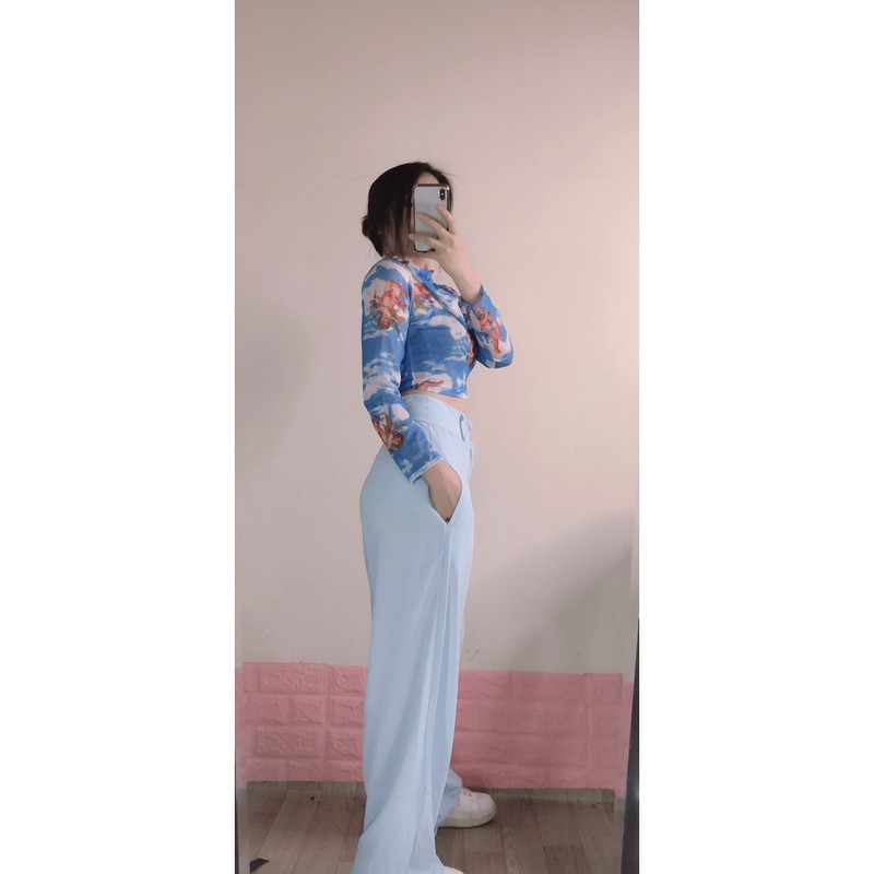 Quần cullot xuông xanh dịu nhẹ⚡️FREESHIP EXTRA⚡️