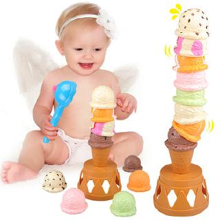 Family fun taste ice cream Jenga children stacking cup balance parent-child toy educational toys