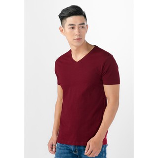 Áo thun nam cổ tim cao cấp thoát nhiệt nhật bản đỏ đô