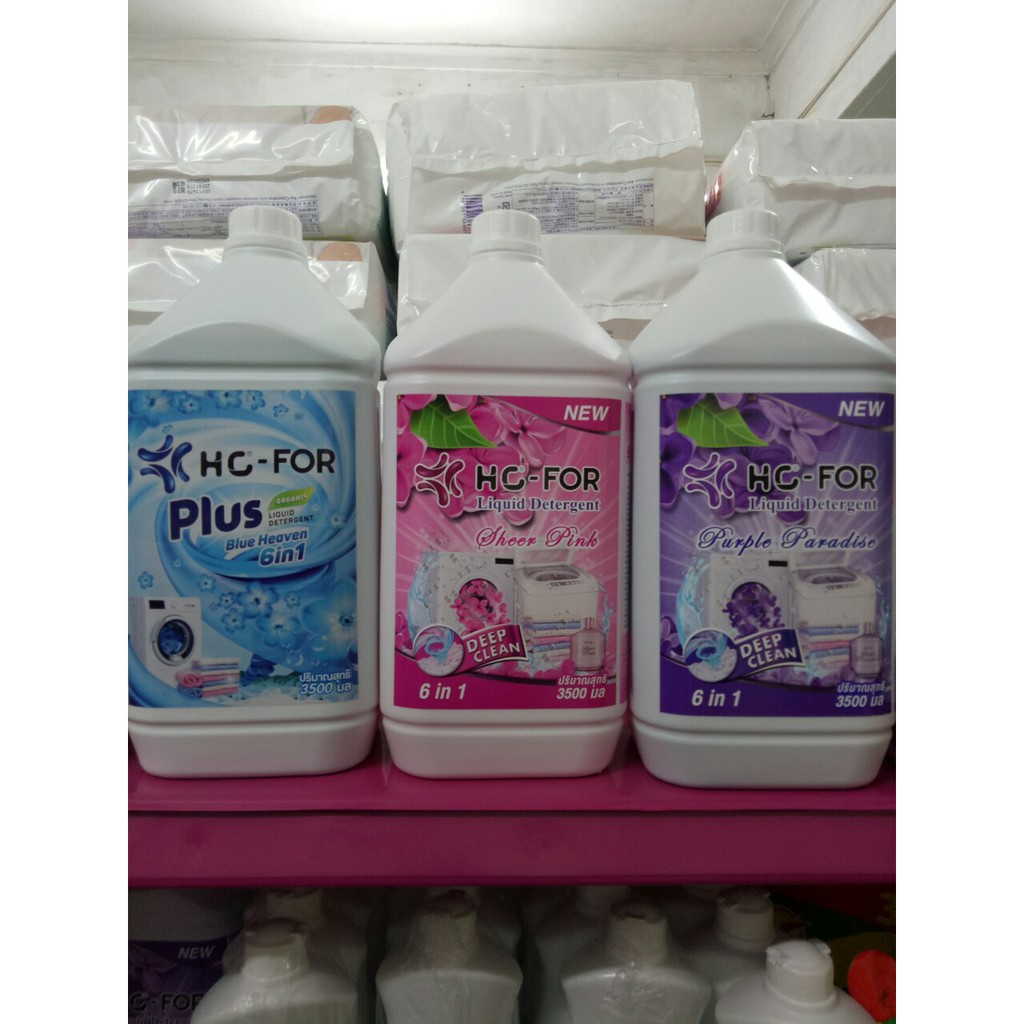 [CHÍNH HÃNG, CÓ TEM NK] Nước giặt THÁI LAN HC FOR 6 in 1 can vuông 3500ml