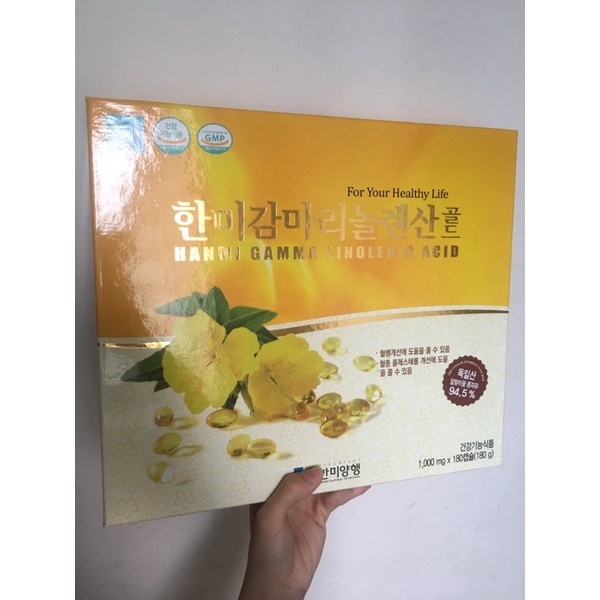[DATE 2024] Tinh Dầu Hoa Anh Thảo Hanmi Gamma Linolenic Acid Hàn Quốc Cân Bằng Nội Tiết Tố [HỘP 180 VIÊN]