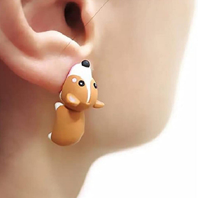Set 2 Khuyên Tai Hình Khủng Long Dễ Thương Độc Đáo