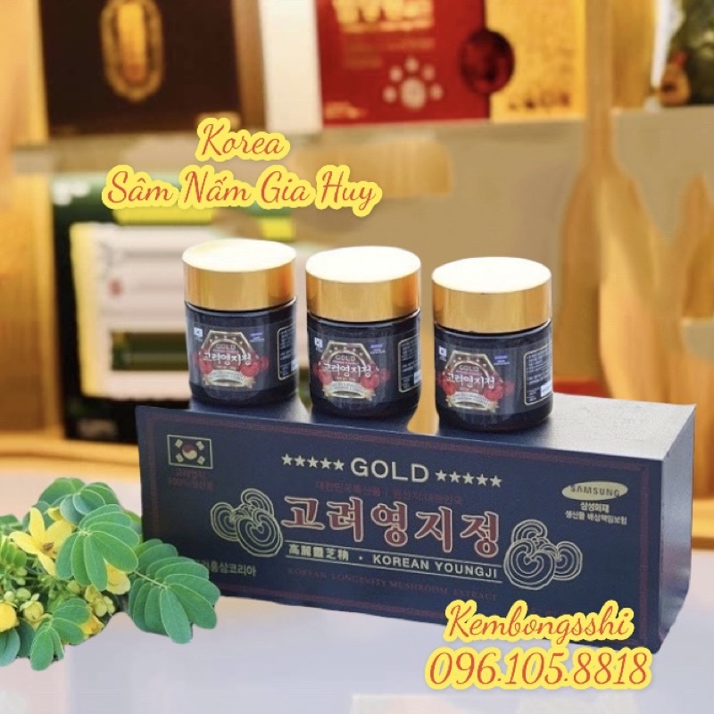 Cao Linh Chi Hộp Gỗ Đen Hàn Quốc
