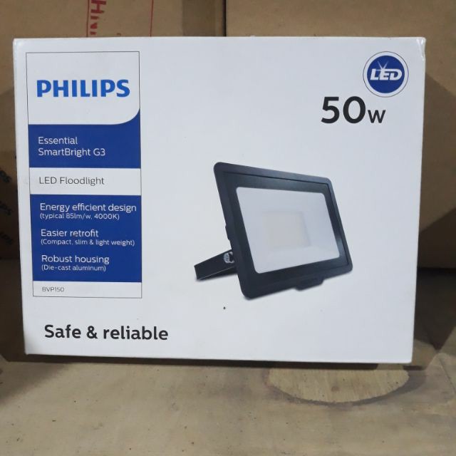 Đèn Pha LED Philips ☣️ CHÍNH HÃNG - BẢO HÀNH 24 THÁNG ☣️ BVP150 LED 10W -20W-30W-50W-70W a.s trắng/vàng/trung tính