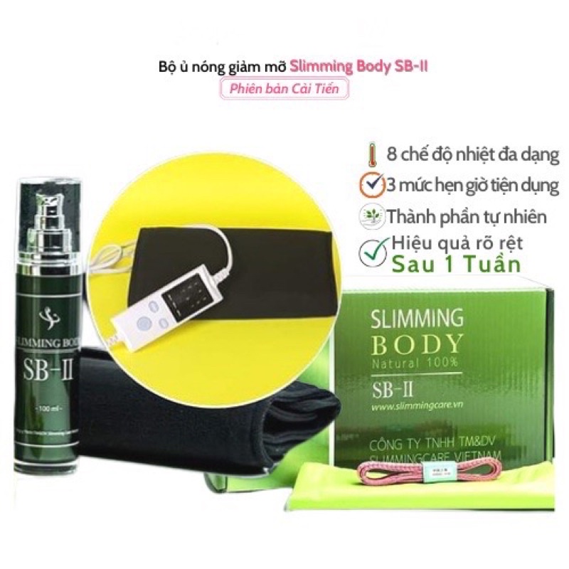 Bộ Ủ Nóng Tan Mỡ Slimming Body 2 Cải Tiến, Đai Nịt Quấn Nóng Thải Mỡ Thừa, Thon Gọn Eo SB-II Lấy Lại Vóc Dáng