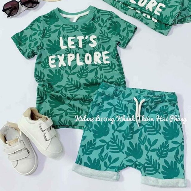 Set quần áo xanh lá H&M