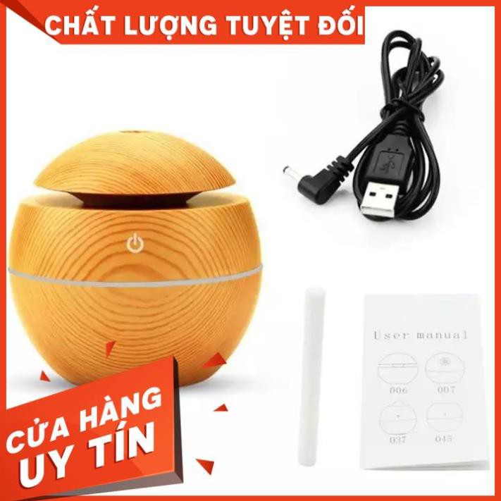 [ HÓT ] - Máy Phun Sương Tạo Ẩm Khuếch Tán Tinh Dầu Vân Gỗ - Máy Xông Tinh Dầu Phun Sương Giúp Làm Thơm Phòng Ngủ,Phòng