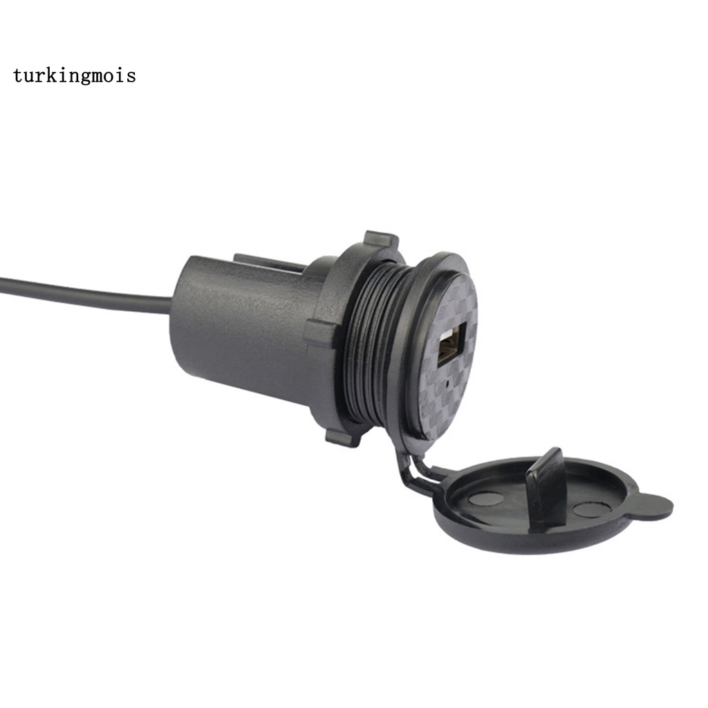 Cục Sạc Nhanh USB Màu Đen Chống Nước Cho Xe Máy