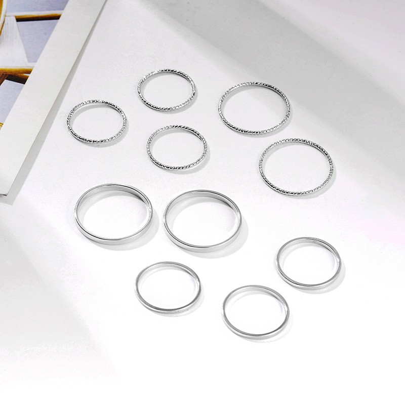 Set nhẫn phong cách đơn giản thanh lịch cho nữ
