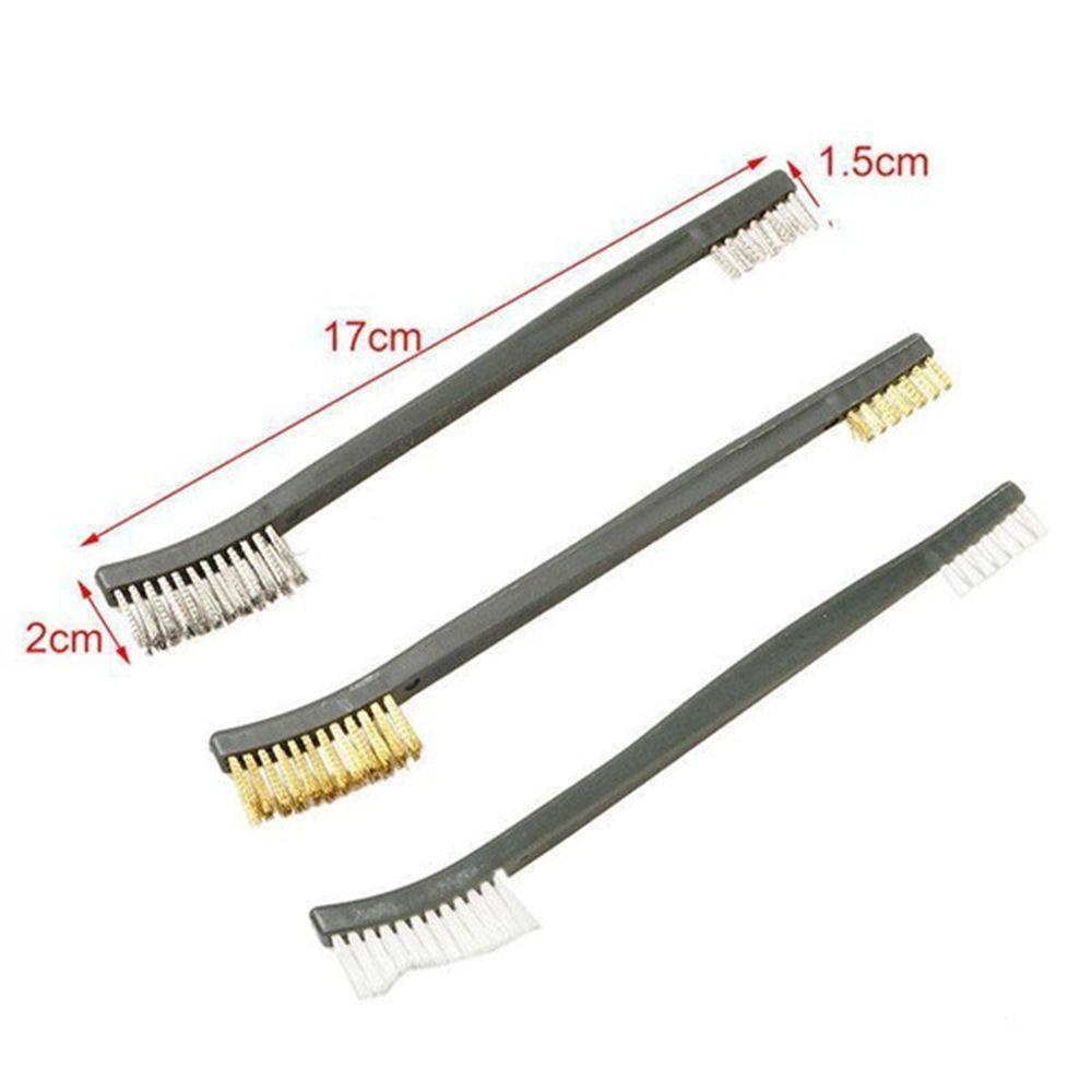Bộ 3 Bàn Chải Đánh Bóng Hai Đầu Sợi Nylon