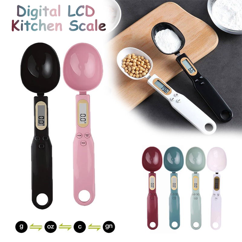 Muỗng đo lường điện tử dành cho nhà bếp với màn hình LCD 500g / 0.1g