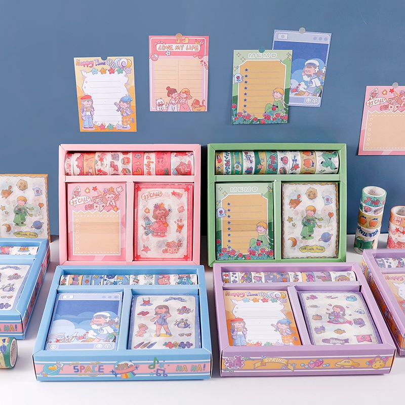 Set Băng Keo Dán Trang Trí Sổ Tay Dễ Thương Sáng Tạo