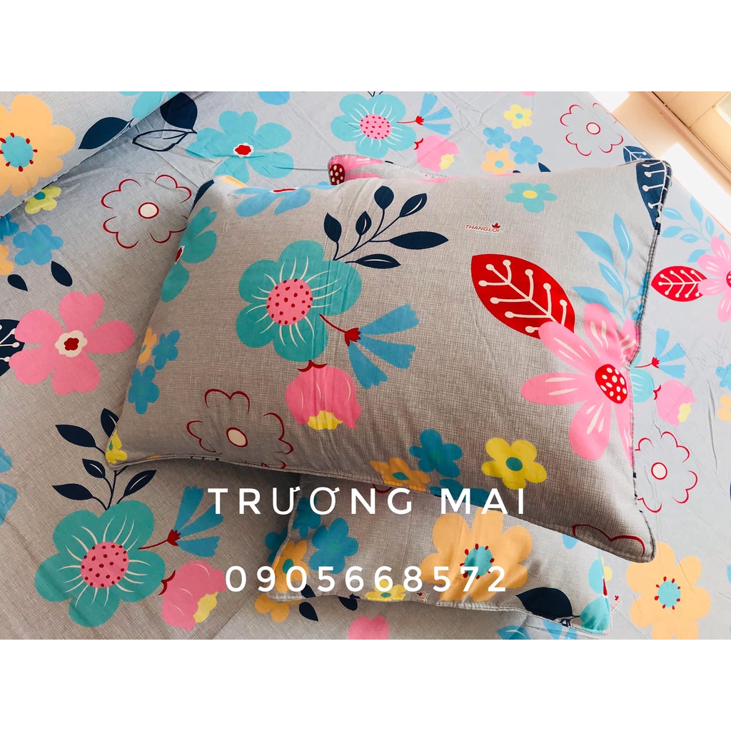 Sét ga gối Thắng Lợi chính hãng 4 món chuẩn logoin trên vải  không kèm mền mã hoa nềm xám | BigBuy360 - bigbuy360.vn