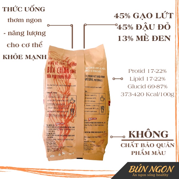 Bột Gạo Lứt Đậu Đỏ Mè Đen Vitapro 350g Thực Dưỡng Ăn Kiêng Giảm Cân