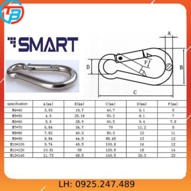 Móc xích bấm inox 304 [ Phi 8mm ] CÁP THÉP Thái Bình VinàN